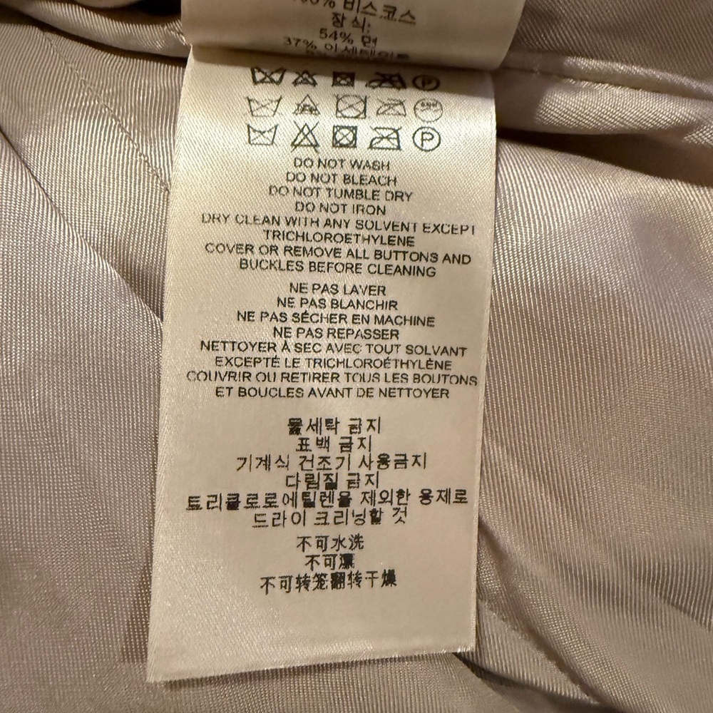 Burberry Taupe Trench Coat Classic Double Breasted Design - Picture 9 of 9